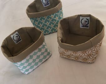 Small fabric storage basket