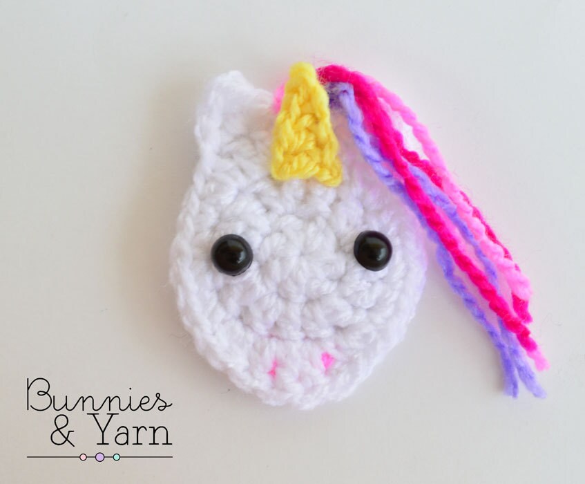 Crochet Pattern Unicorn Applique Crochet Unicorn Animals Appliques