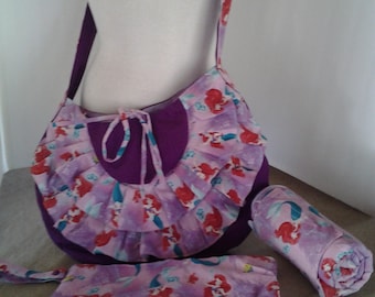Diaper Bag/ Purse with Changing Pad and Wet Bag