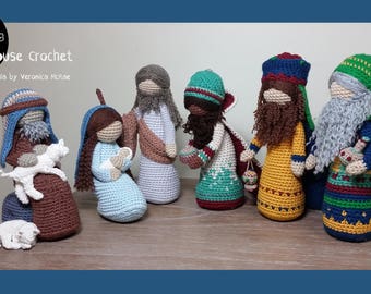 Nativity Package Deal. Empty Nest, Little Sparrow, Mother nursing newborn, Mary and baby Jesus, Joseph, 3 Wise men, Shepherd and Lamb