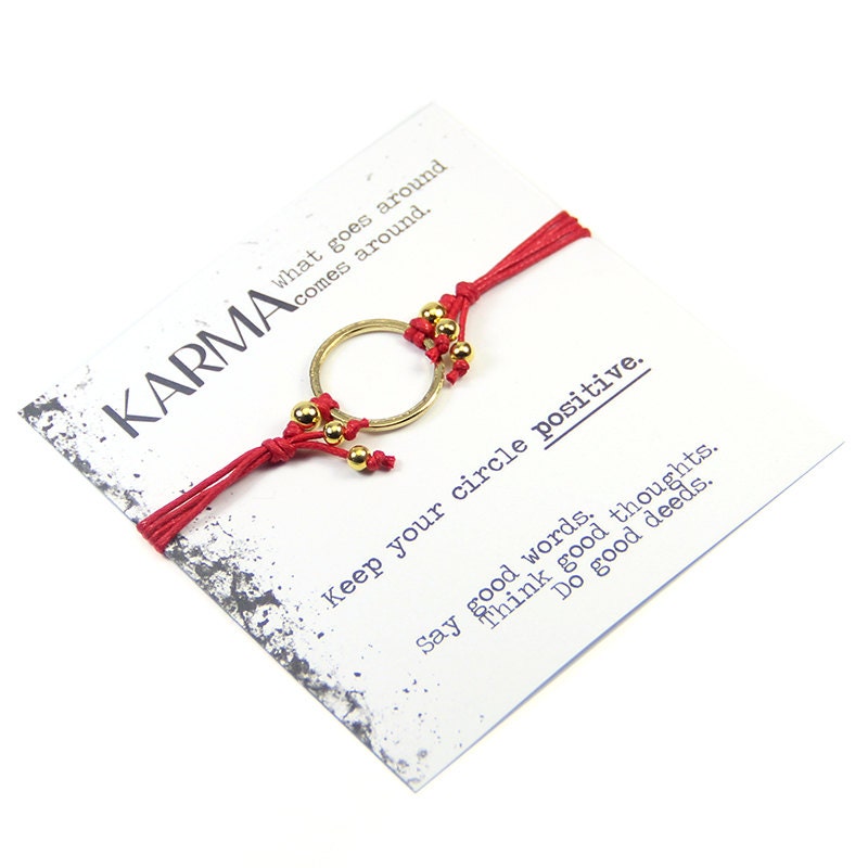 Best Seller Karma Bracelet Red and Gold Karma Bracelet Karma