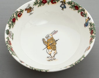 Alice In Wonderland Cereal Bowl - White Rabbit