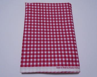 Red and White Gingham Cotton Quilting Fabric, In The Beginning Fabrics, Gingham Quilting and Sewing Fabric Yardage, Quiltsy Destash