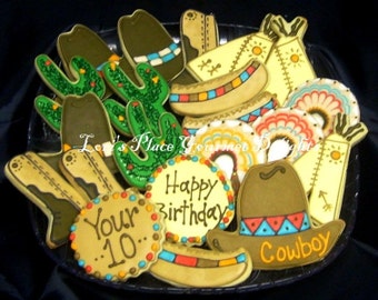Cowboy and Indian Cookies - 24 cookies