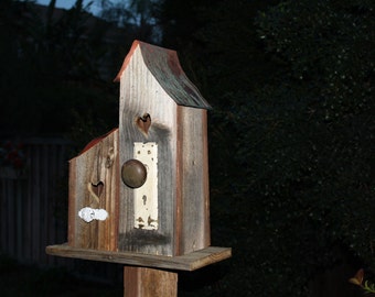 Rustic Bird House - Made From Reclaimed Wood