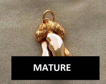 THE EXTRA THICK Penis Pendant 24 Karat Gold Finish (1 1/4" by 1/2")