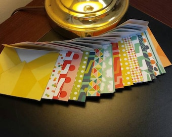 10 Scrapbook Paper Envelopes Set of 10 Small Envelopes for Notes Journals Crafting Planners Cards Snail Mail Happy Mail Stationery
