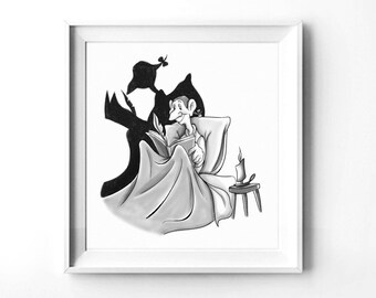 The Night Before, Ichabod Crane, Sleepy Hollow, Headless Horseman, Disney Art, Ichabod, Art Prints, Unframed Art Print