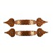 Cabinet Pulls Set of 2 Vintage Hammered Copper Drawer Knobs 5 Inches Restoration Hardware 3 1/4 Inch on Center with Screws