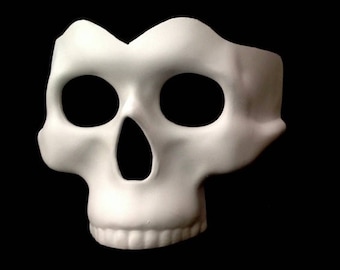 Half face DIY Skull Mask Base Paint your own Skeleton Halooween Mask