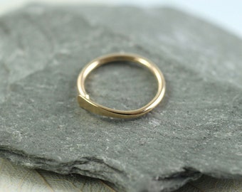 Sleeper Hoop Earring - 14k Gold Fill - Single 9mm Tiny Gold Hoop | Everyday Earrings | Helix Piercing | Helix Hoop | Sleeper Hoops