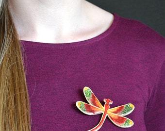 Big Dragonfly Brooch Silhouette