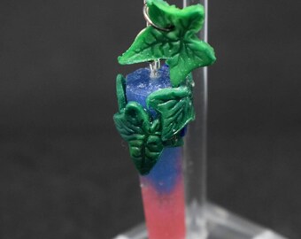 Fairy inspired crystal keychain blue & pink