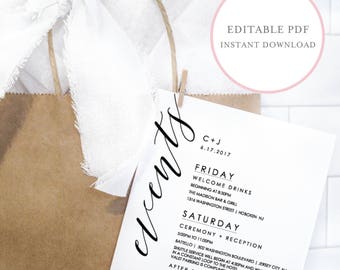 Wedding Weekend Timeline Template. Wedding Weekend Itinerary Template. Wedding Weekend Itinerary. Wedding Weekend Timeline. Itinerary. (SH)