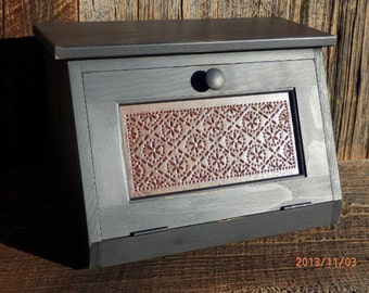 Punched tin Bread Box