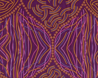 Kokos String Burgundy Australian Aboriginal Fabric