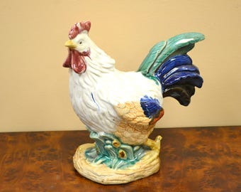 Ceramic Rooster Statue