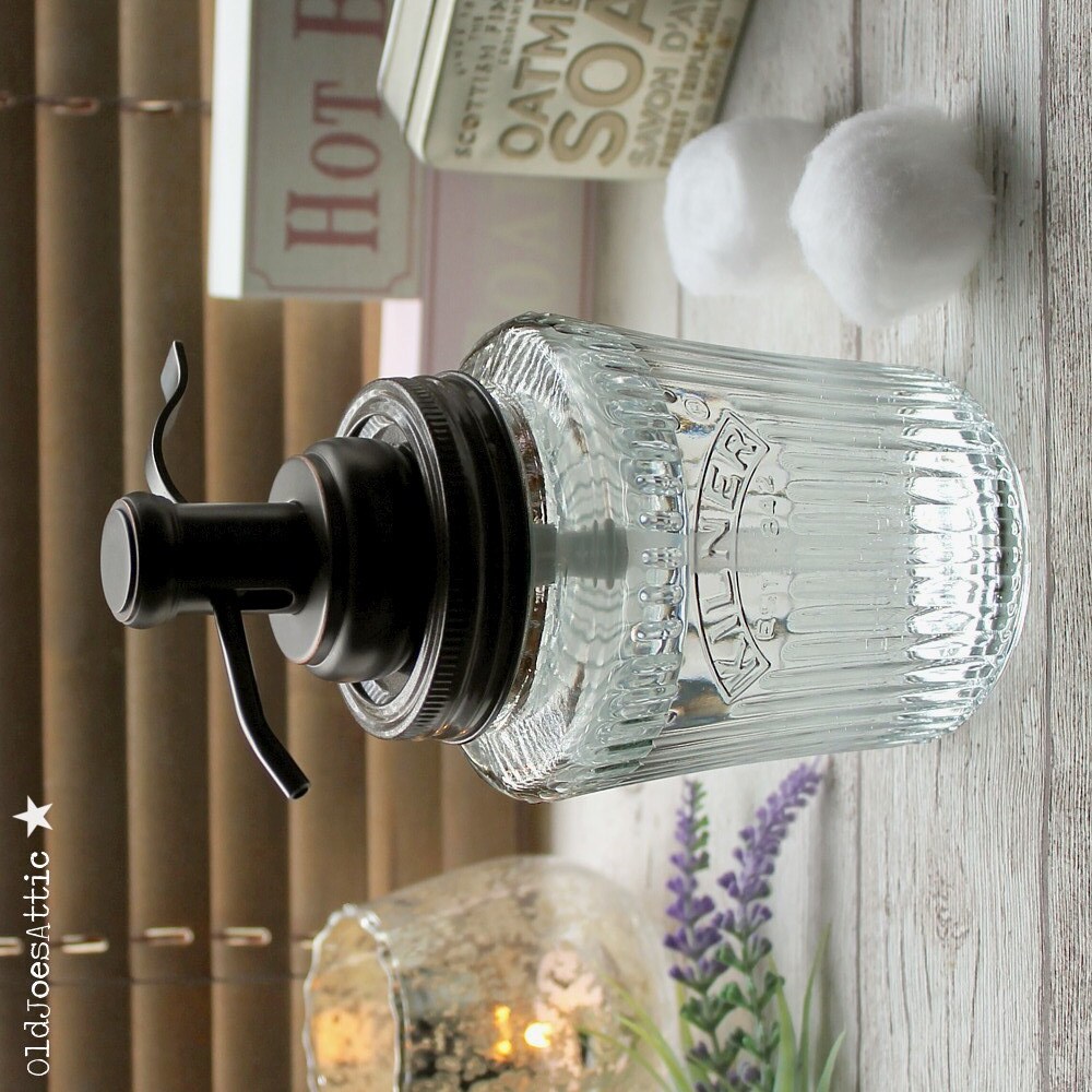 Kilner Vintage Preserve Jar Soap Dispenser with Oil Rubbed