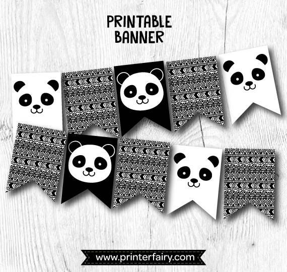Panda Banner Panda Birthday Party Panda Baby Shower Panda