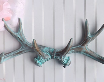 Deer Antlers,Antler Gift,Deer Decor,Antlers Decor,Deer Gift,Faux Deer Antlers,Resin Antlers,Rustic Wall Decor,Jewelry Holder