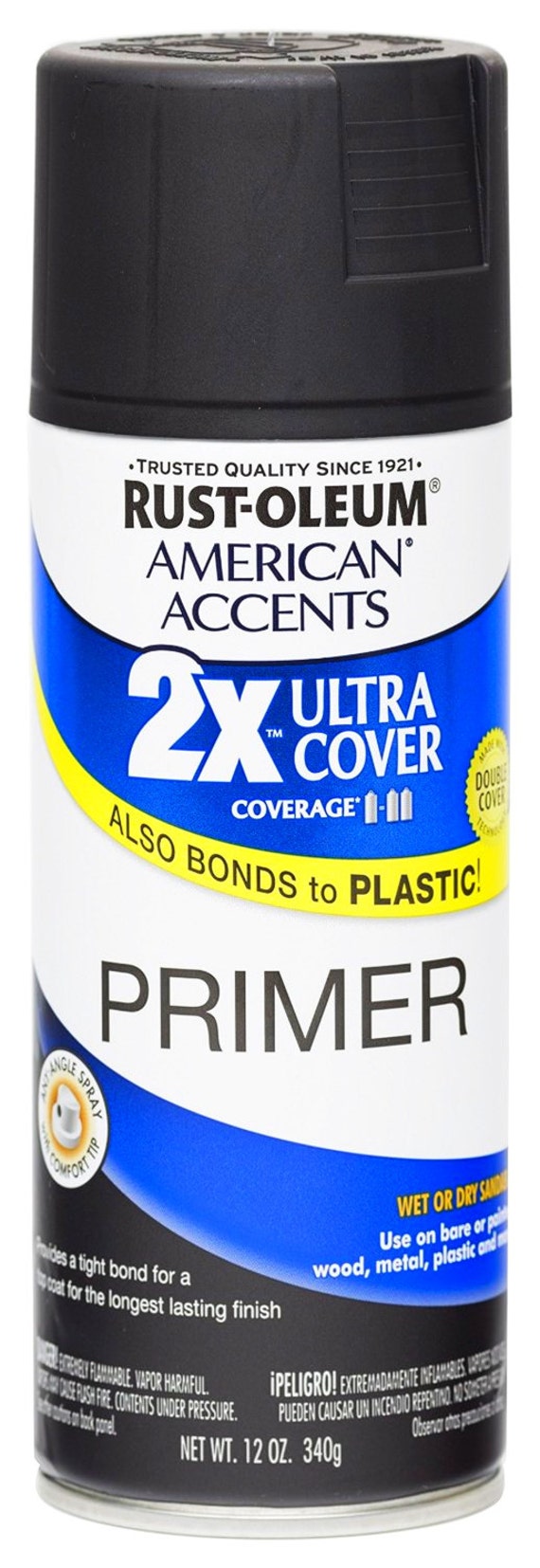 Flat BLACK color PRIMER Ultra Cover 2X Primer Spray 12 oz