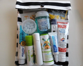 Black & White Stripes Large 6x8 Ouch Pouch Clear Pocket Diaper Bag Insert for your JuJuBe Baby Supplies Newborn Organizer