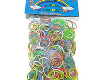 600pcs Mix-color Rubber Band Refill Loom DIY Bracelet W/crochet hook&S hook-G62