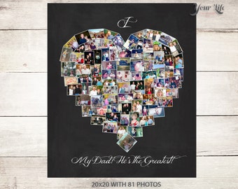 DAD Gift, Personalized Photo Collage, Dad Birthday Gift, Best Dad Gift, Gift for Dad, Father's Day Gift for Parents, Dad Father's Day Gift