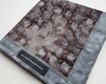 Brown and Gray EDC Hank Handmade in the USA Everyday Carry Pocket Dump Hank Mens Handkerchief Gift for Him