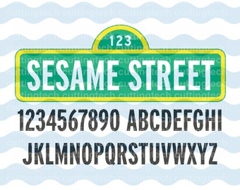 Sesame street custom logo svg files- digital download vector files - clip art- Sign Cut - cricut- svg, png, cdr, eps