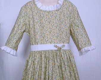 Girls Colonial Market Day Dress Civil War Costume Pioneer Size 8/10 - - Ready to Ship