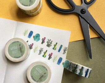 Wanna Hug - Cactus Washi Tape (PREMIUM)
