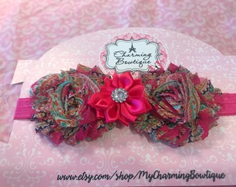 Paisley pink headband
