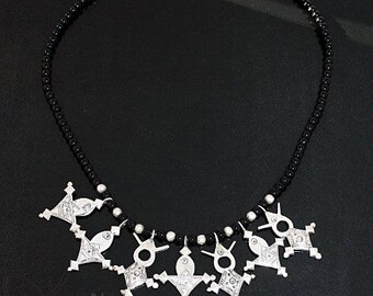 Old Morocco Tuareg silver necklace