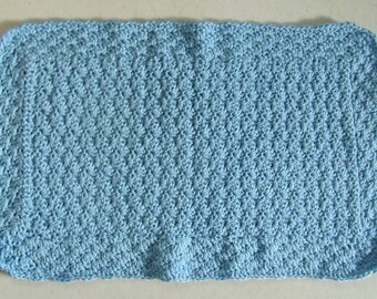 Small thick rugs, light blue 40 x 65 cm