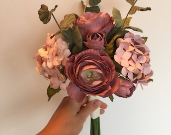 Purple Paper Flower Bouquet