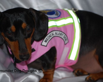 Pink Service Harness Vest Medical Alert Dog Others can be made on request