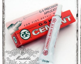 1/3/5 PCS GS Hypo Cement Rhinestone Glue adhesive w/ Precision Applicator Rhinestones Beads Plastic Ceramic Glass Leather Thread GU_GS