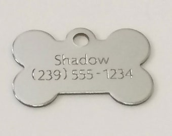 Dog Tag, Engraved Dog Tag, Dog Name Tag, Personalized Pet Tags, Pet ID Tags, Custom Dog Tag, Pet Name Tag, Engraved Pet Identification