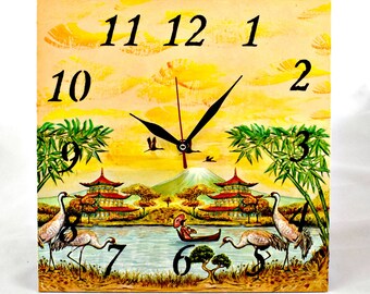 Wall Clock Japanese landscape / Wall Clock geisha