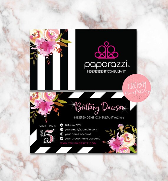 printed paparazzi business cards