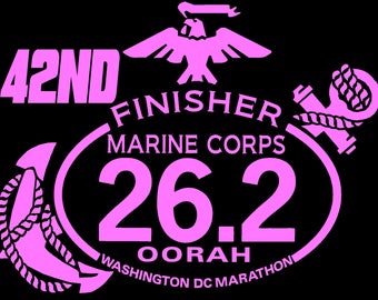 42nd 2017 or any year Marine Corps Marathon Finisher Decal