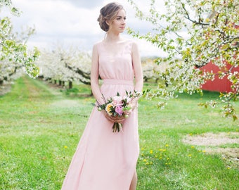 Custom Colour Bridesmaid Dress - Maxi Dress with Flowy Skirt - Bridesmaid Gift - Wedding Dress - Bridal Dress