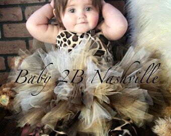 Safari Giraffe Costume With Leggings Birthday Tutu Pageant