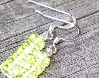 Citrine Earrings Yellow Earrings Citrus Earrings Lime Earrings Chartreuse Earrings Yellow Green Earrings Lemon Yellow Earrings Bright