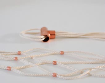 Cotton and copper hanging planter