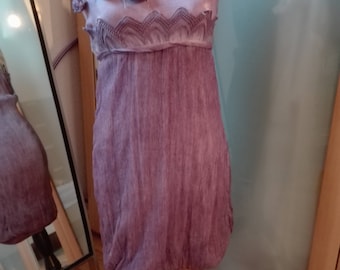 Purple Silk Italian Summer dress S