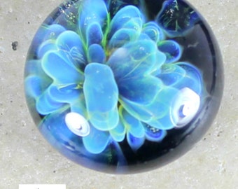 Forget Me Knot - Lampwork Glass Cabochon - 16mm - Jewelry Making Supply