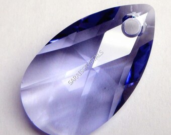 Swarovski 6106 Teardrop Pendants 16mm Crystal Tanzanite 2 pcs