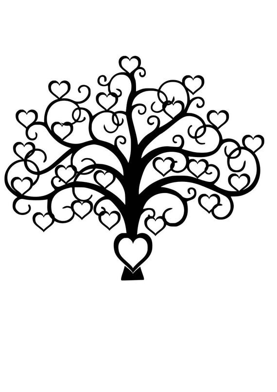 Family tree heart SVG File Quote Cut File Silhouette File